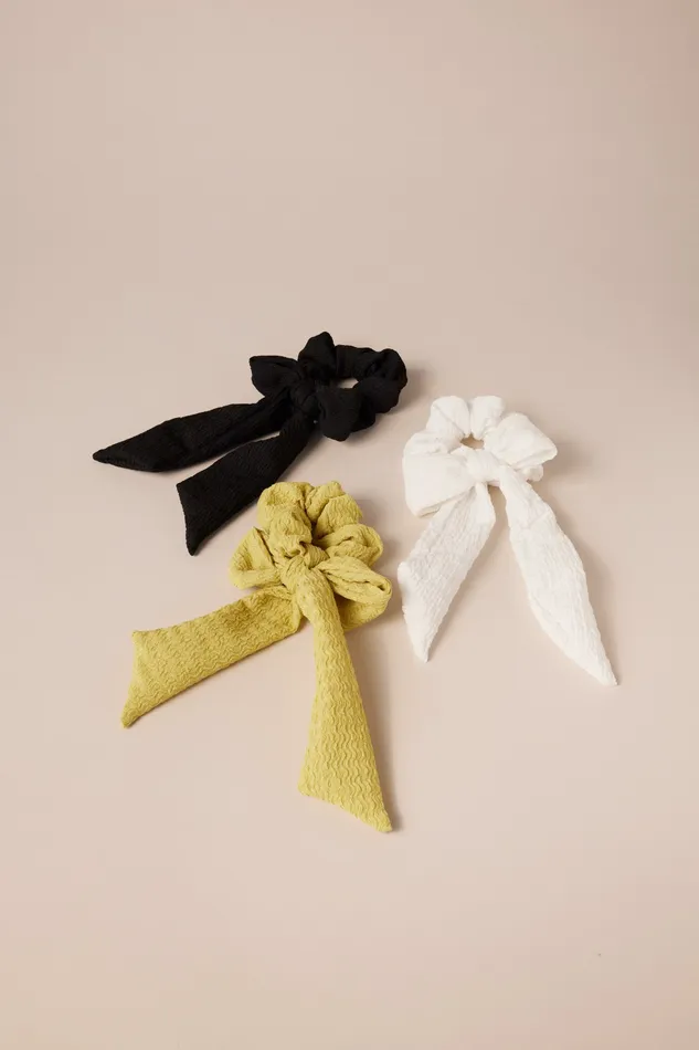 3 Pack Bow Scrunchies Multi Women Lucky Brand Hair Accessories