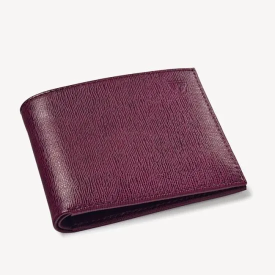 8 Card Billfold Wallet Burgundy Saffiano Men Aspinal Of London Billfold Wallets 8 Card Billfold Wallet Burgundy Saffiano Men Aspinal Of London Billfold Wallets
