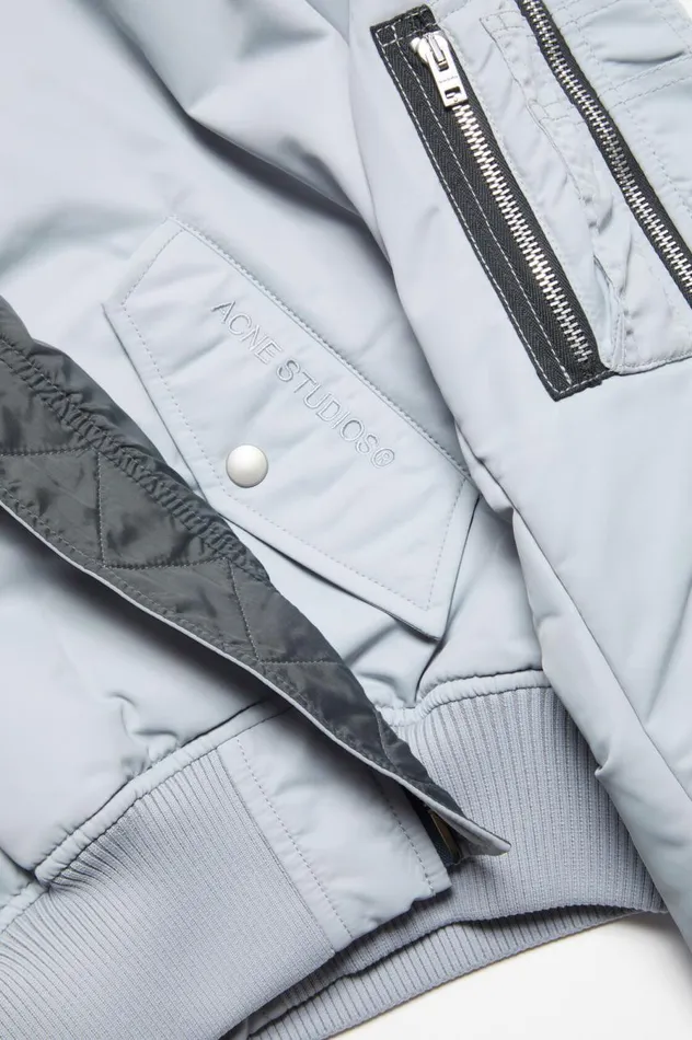 Acne Studios Bomber Jacket Powder Blue Women Outerwear