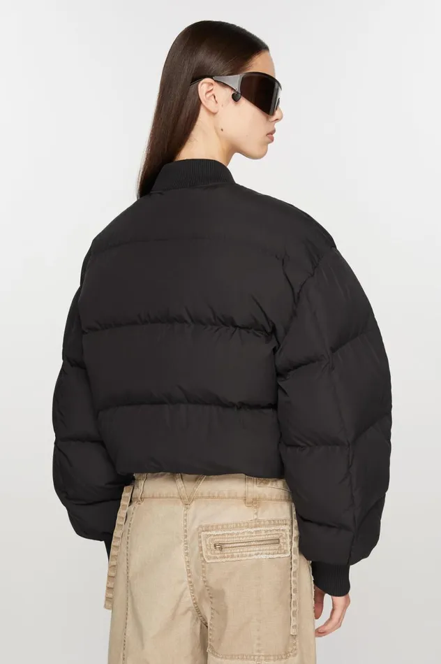 Acne Studios Bomber Puffer Jacket Washed Black Women Outerwear
