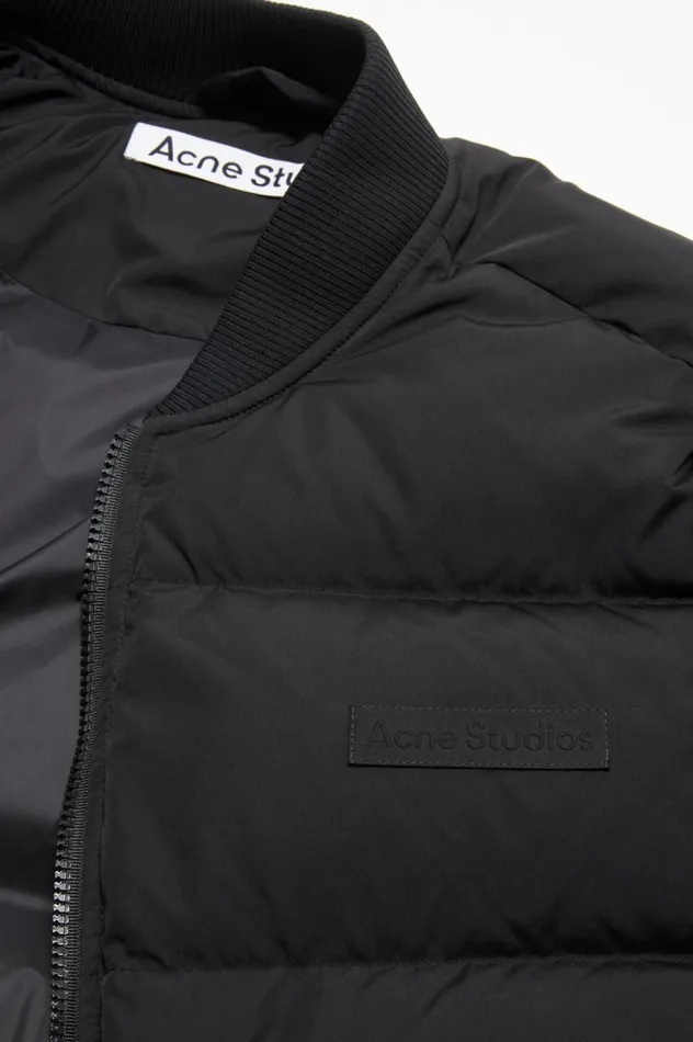 Acne Studios Bomber Puffer Jacket Washed Black Women Outerwear