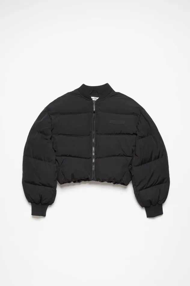 Acne Studios Bomber Puffer Jacket Washed Black Women Outerwear