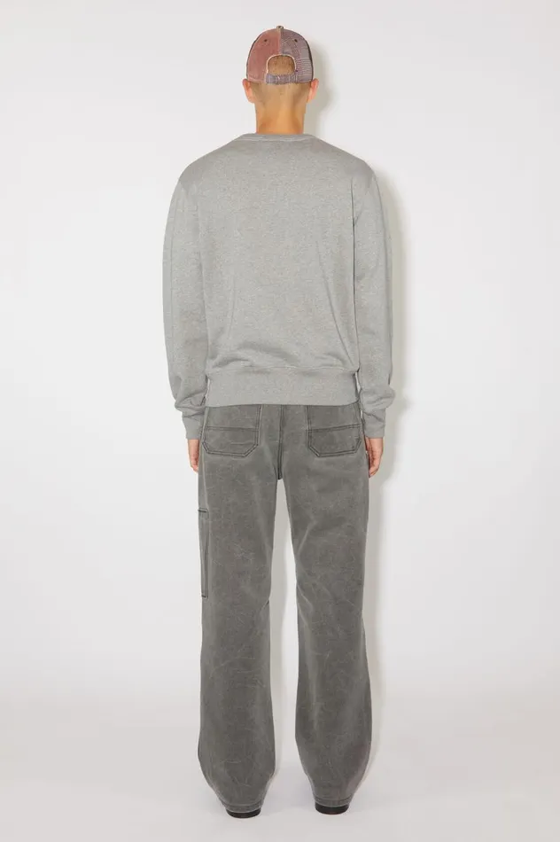 Acne Studios Crew Neck Sweater 8211 Regular Fit Light Grey Melange Women Sweatshirts