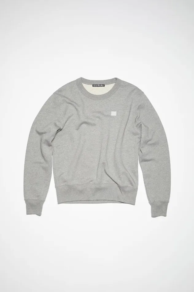 Acne Studios Crew Neck Sweater 8211 Regular Fit Light Grey Melange Women Sweatshirts