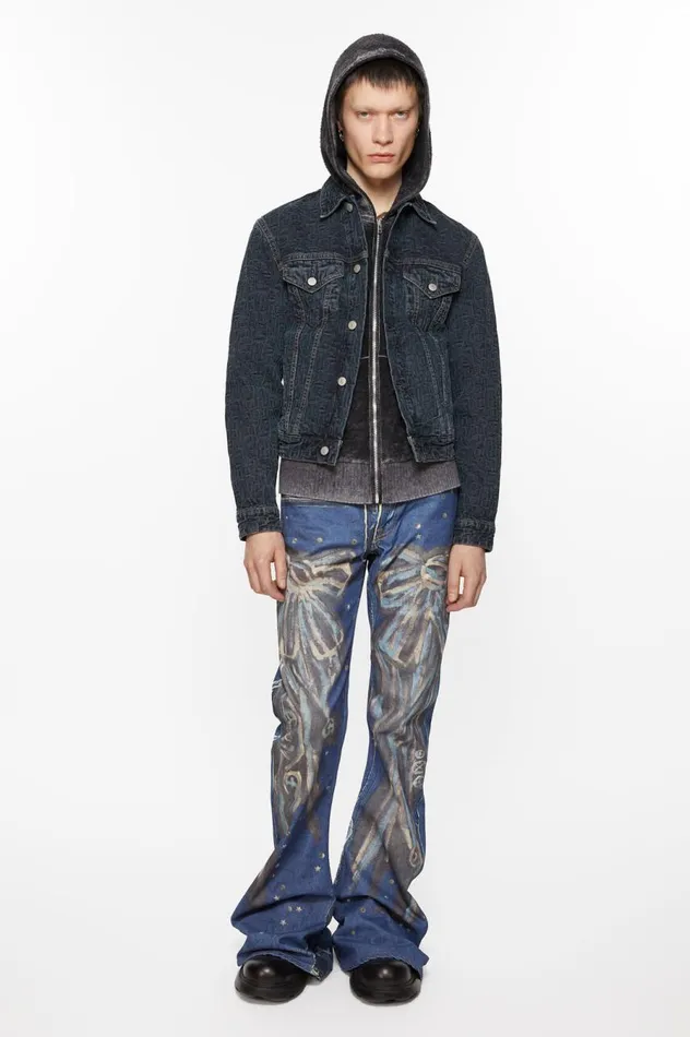 Acne Studios Denim Jacket 8211 Regular Cropped Fit Blueblack Men Outerwear