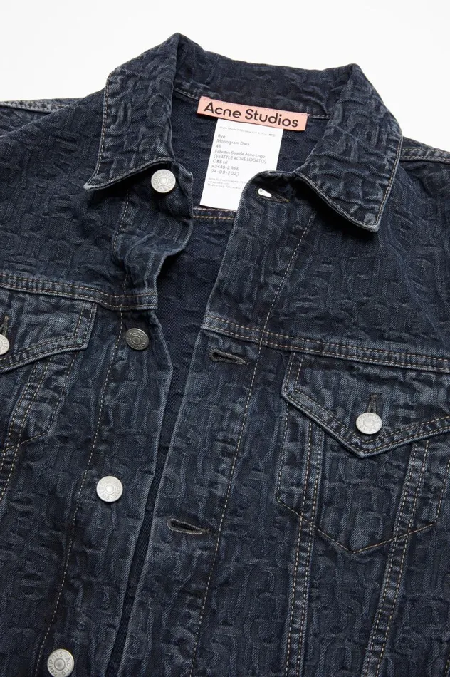 Acne Studios Denim Jacket 8211 Regular Cropped Fit Blueblack Men Outerwear