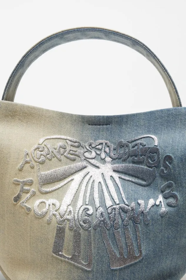 Acne Studios Musubi Mini Shoulder Bag Dusty Blue Women Bags