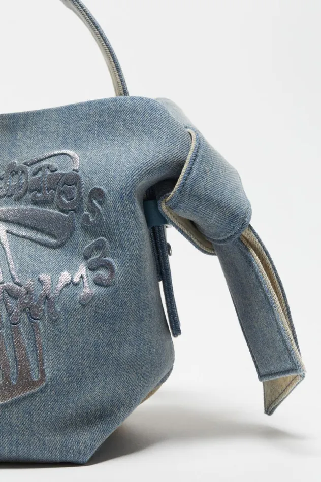 Acne Studios Musubi Mini Shoulder Bag Dusty Blue Women Bags