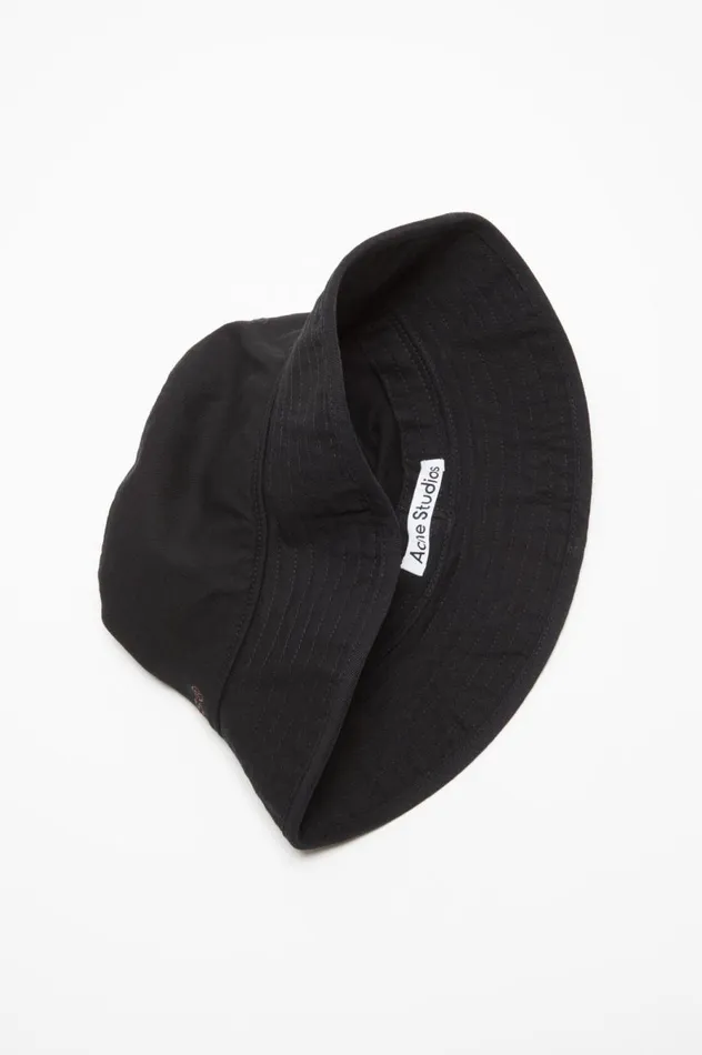 Acne Studios Twill Bucket Hat Black Men Hats