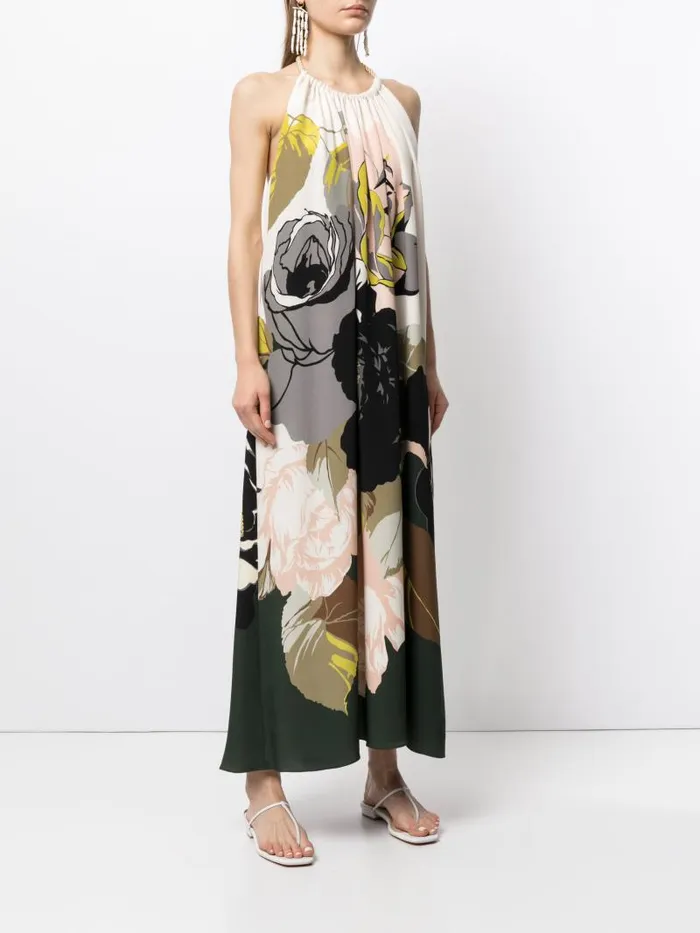 Adam Lippes Dresses and Jumpsuits Halter Dress In Printed Crepe Ivory Floral 8211 Women Adam Lippes Dresses and Jumpsuits Halter Dress In Printed Crepe Ivory Floral 8211 Women