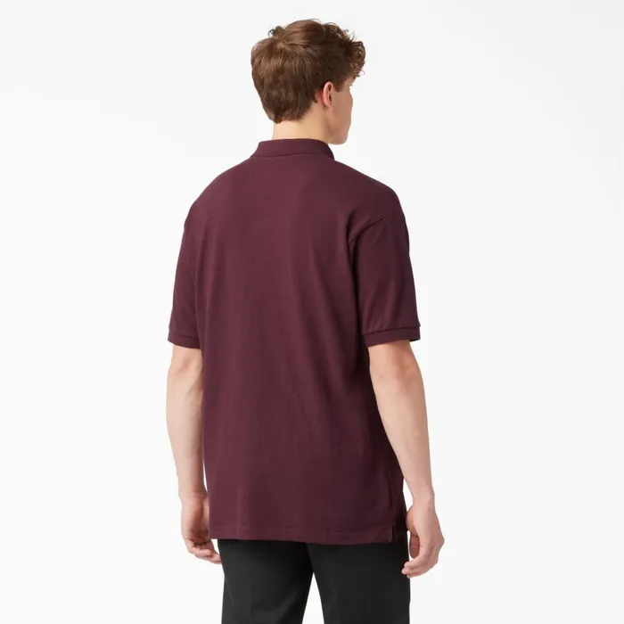Adult Size Piqu Short Sleeve Polo Burgundy Burgundy by Kids Dickies Shirts Adult Size Piqu Short Sleeve Polo Burgundy Burgundy by Kids Dickies Shirts