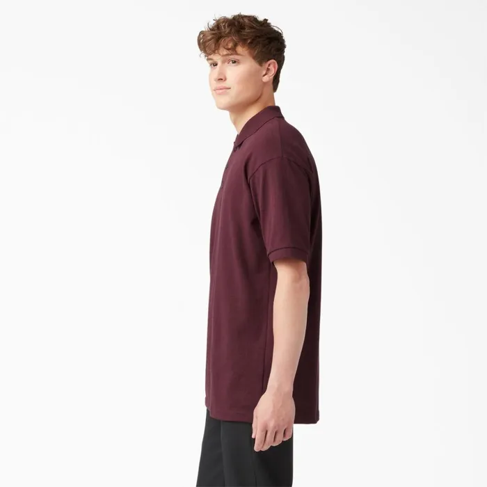 Adult Size Piqu Short Sleeve Polo Burgundy Burgundy by Kids Dickies Shirts Adult Size Piqu Short Sleeve Polo Burgundy Burgundy by Kids Dickies Shirts