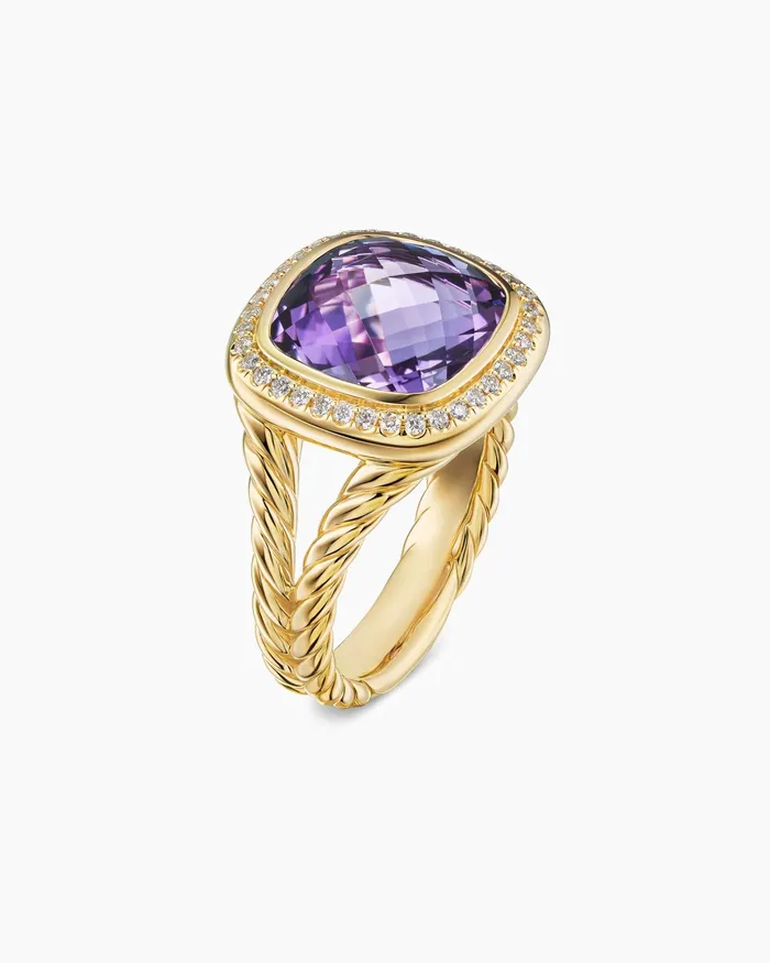 Albion Ring In 18K Yellow Gold With Diamonds 11mm Women David Yurman Statement Albion Ring In 18K Yellow Gold With Diamonds 11mm Women David Yurman Statement