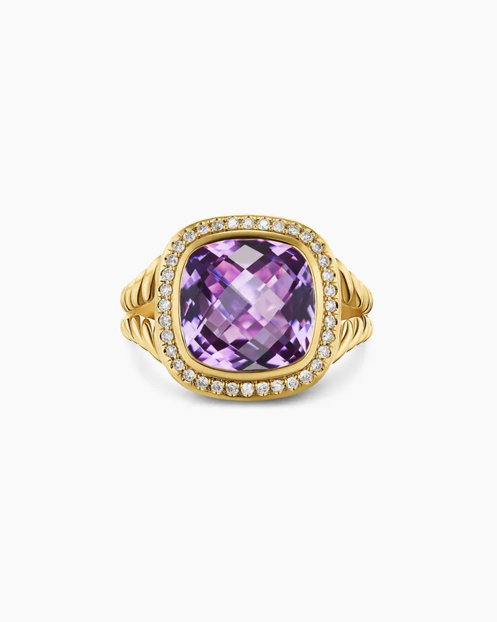 Albion Ring In 18K Yellow Gold With Diamonds 11mm Women David Yurman Statement Albion Ring In 18K Yellow Gold With Diamonds 11mm Women David Yurman Statement