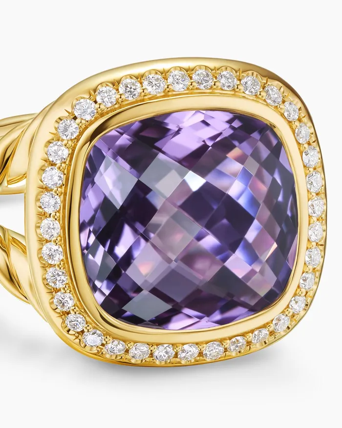 Albion Ring In 18K Yellow Gold With Diamonds 11mm Women David Yurman Statement Albion Ring In 18K Yellow Gold With Diamonds 11mm Women David Yurman Statement