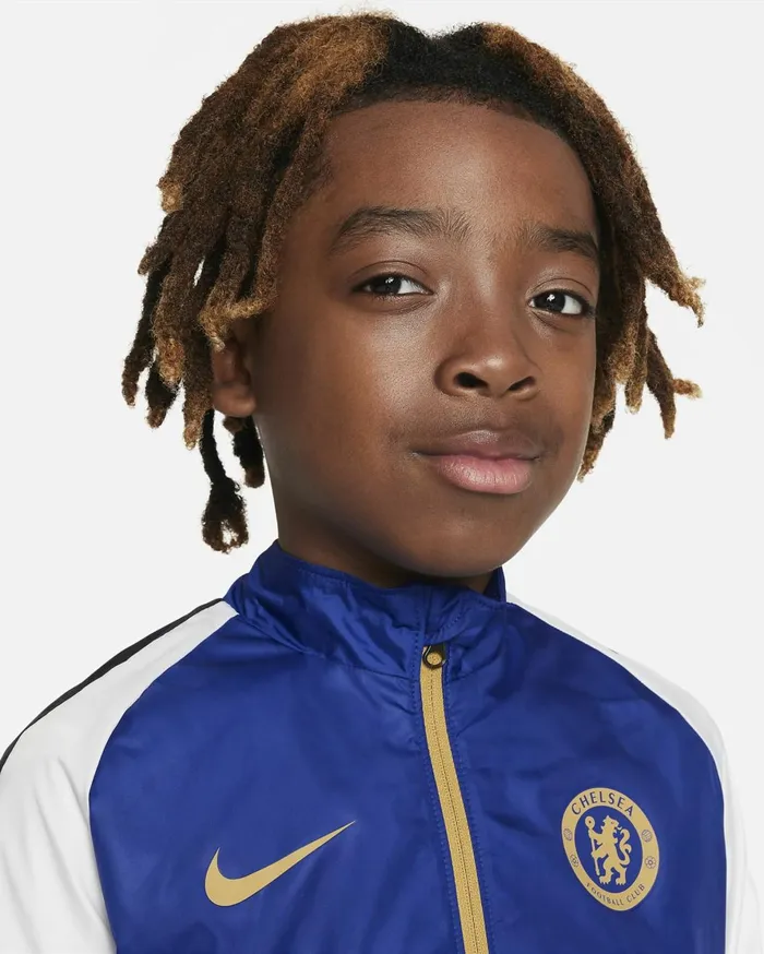 All Clothing Kids Nike Chelsea FC Repel Academy AWF Rush Bluewhitepitch Blueclub Gold