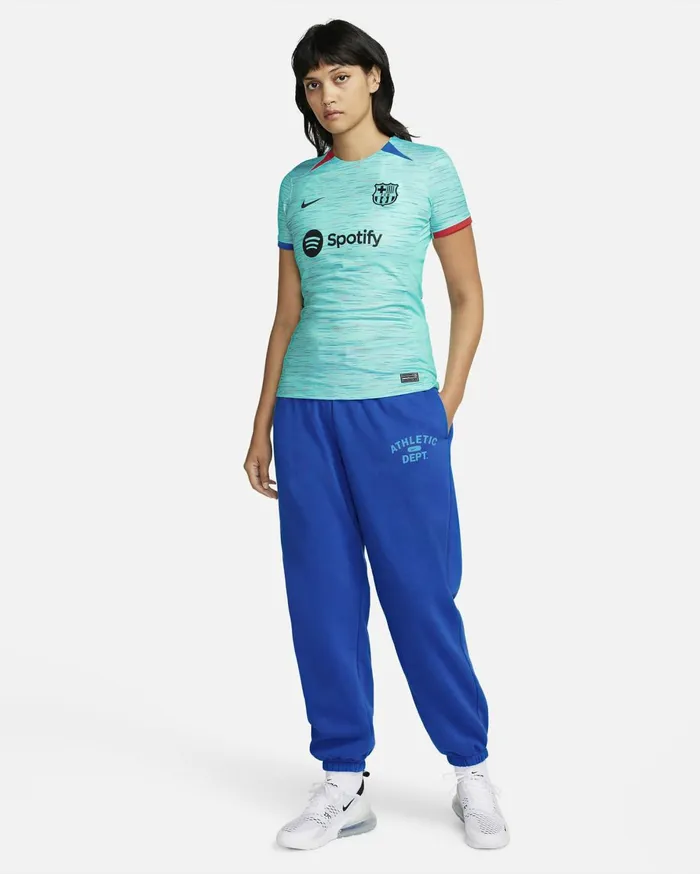 All Clothing Women Nike FC Barcelona 202324 Stadium Third Light Aquaroyal Blueuniversity Redblack