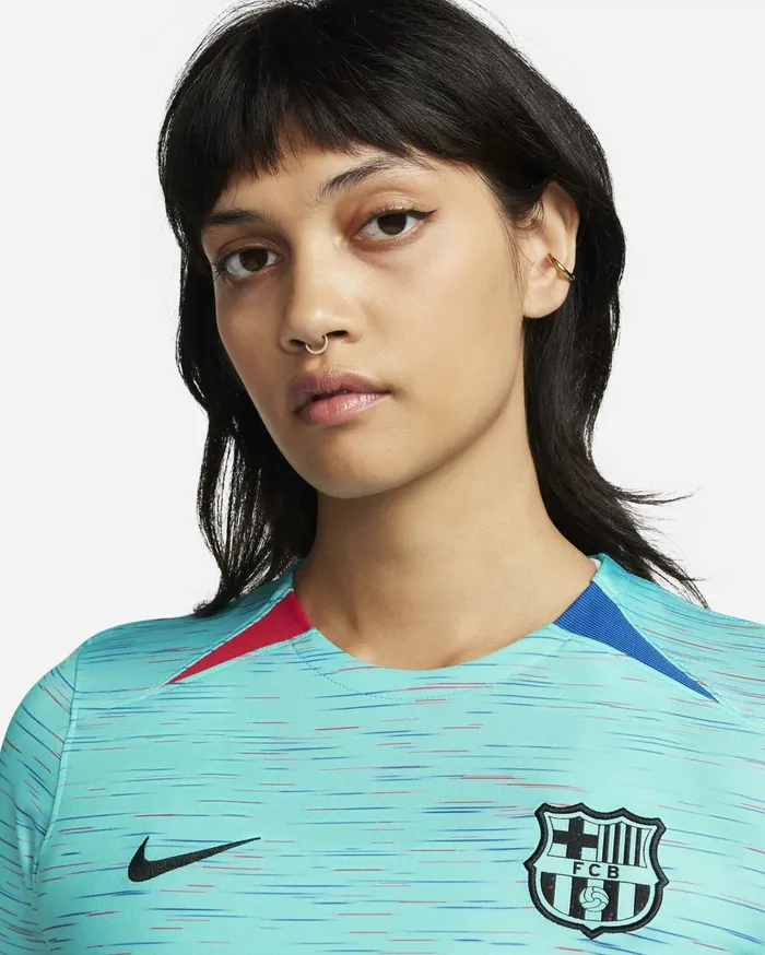 All Clothing Women Nike FC Barcelona 202324 Stadium Third Light Aquaroyal Blueuniversity Redblack