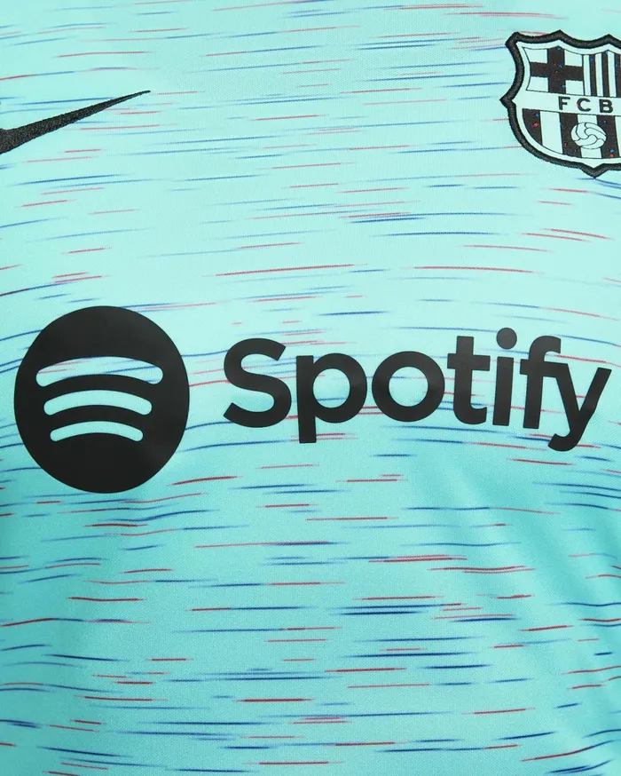 All Clothing Women Nike FC Barcelona 202324 Stadium Third Light Aquaroyal Blueuniversity Redblack