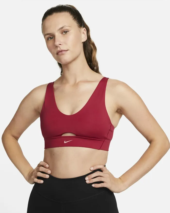 All Clothing Women Nike Indy Plunge CutOut Noble Redred Stardust