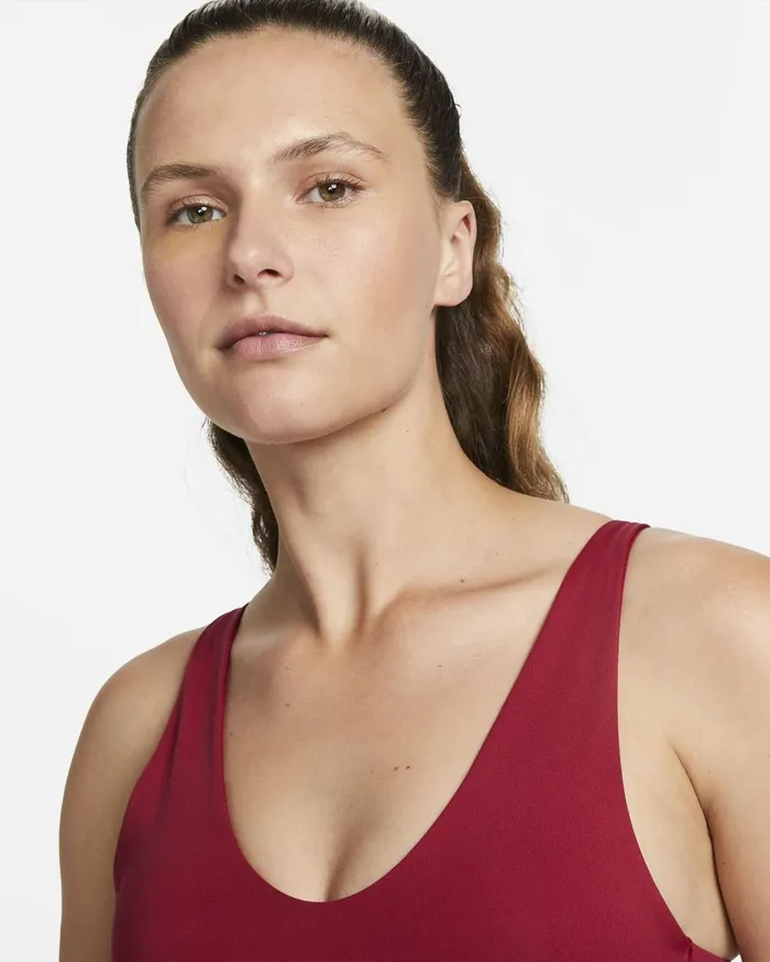 All Clothing Women Nike Indy Plunge CutOut Noble Redred Stardust