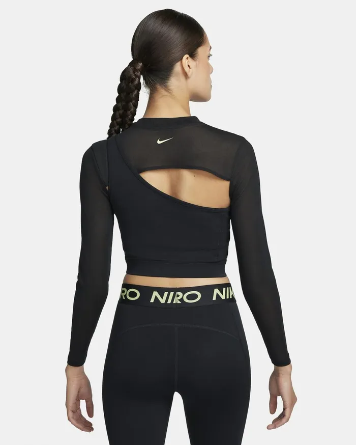 All Clothing Women Nike Pro Blackblacklight Lemon Twist