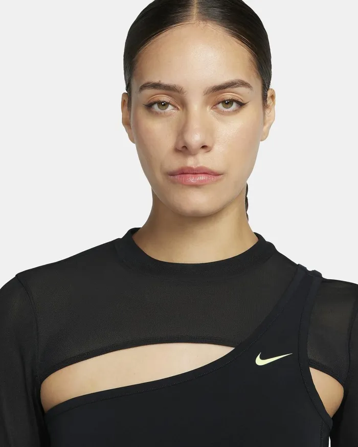 All Clothing Women Nike Pro Blackblacklight Lemon Twist