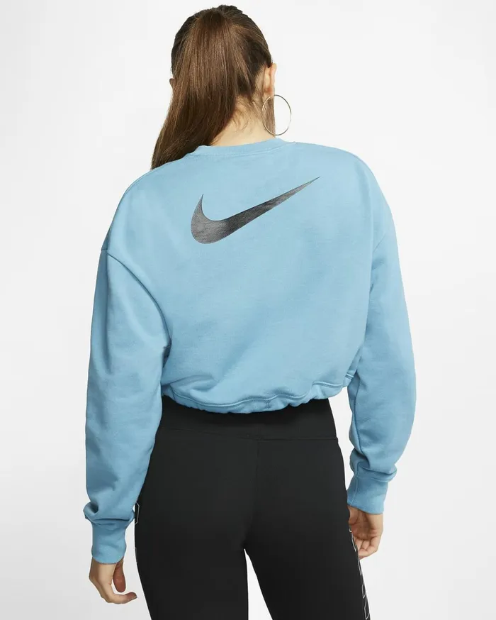All Clothing Women Nike Sportswear Swoosh Ceruleanblack