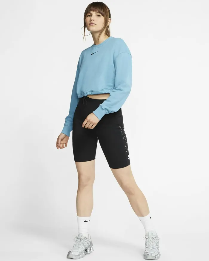 All Clothing Women Nike Sportswear Swoosh Ceruleanblack