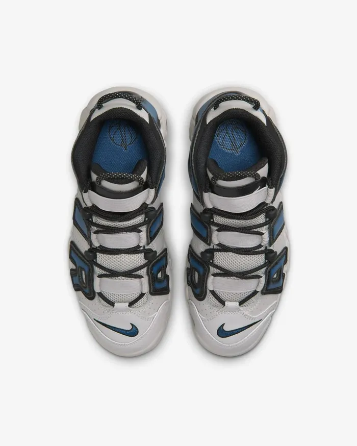 All Shoes Kids Nike Air More Uptempo Light Iron Oreiron Greyblackindustrial Blue