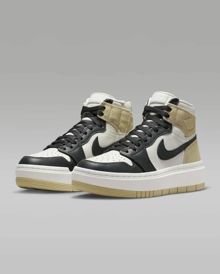 All Shoes Women Nike Air Jordan 1 Elevate High Team Goldsaildark Smoke Grey