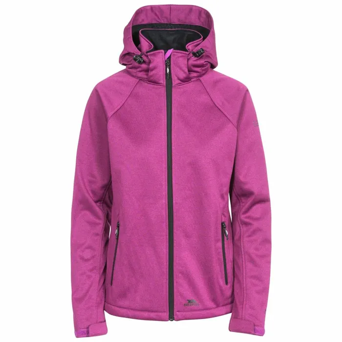 Angela Windproof Softshell Jacket Purple Orchid Marl Women Trespass Softshell Jackets Angela Windproof Softshell Jacket Purple Orchid Marl Women Trespass Softshell Jackets