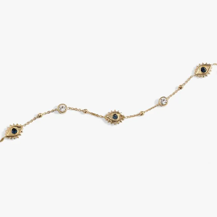 Anklets Women Alex And Ani Evil Eye Crystal Anklet Stainless Steel Gold