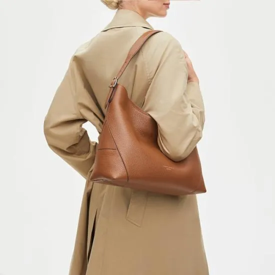 Aspinal Hobo Bag Tan Pebble Women Aspinal Of London Tote