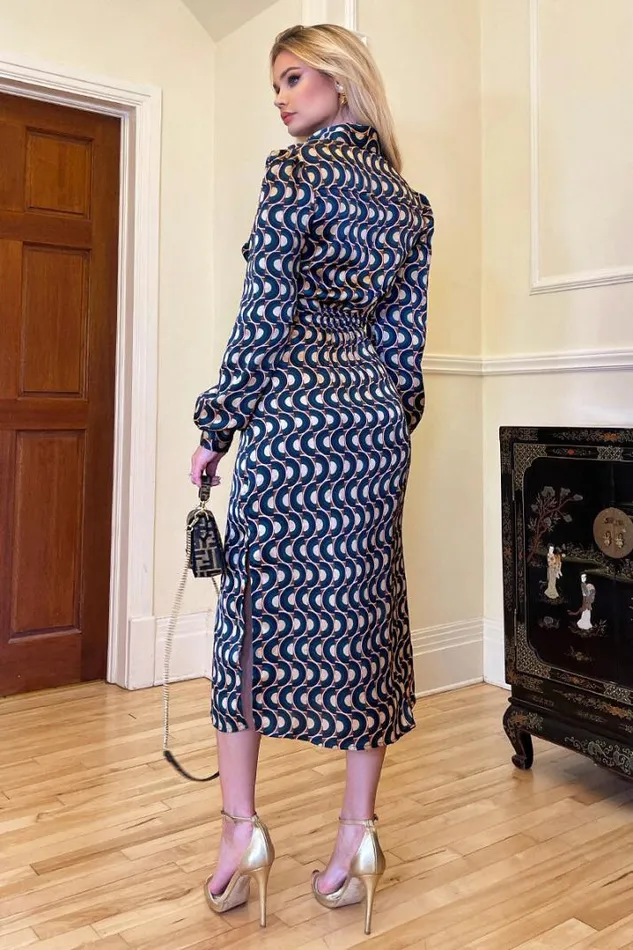 AX Paris Dresses Multi Tie Waist Midi Shirt Dress