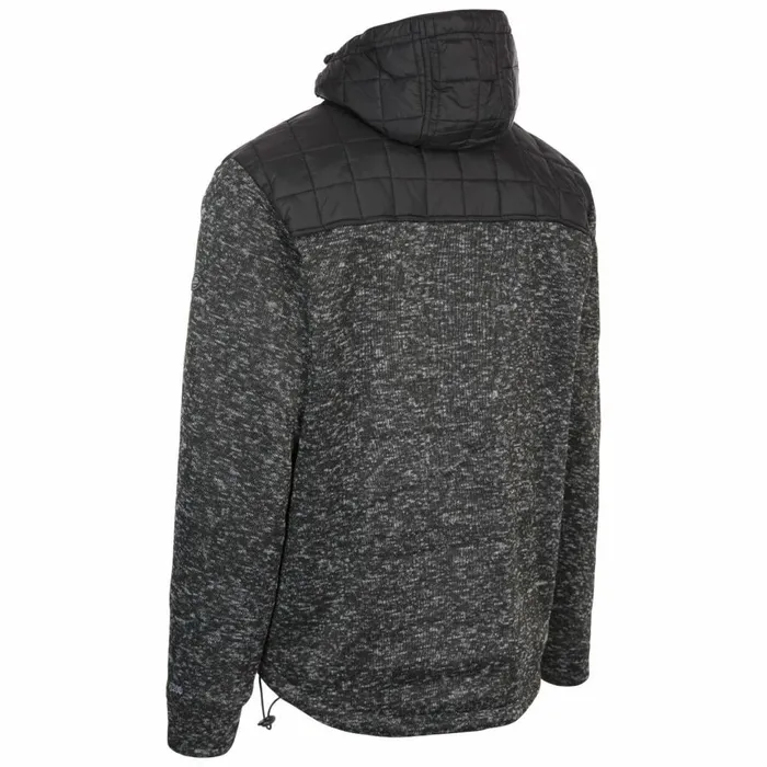 Axleydon Fleece Hoodie Black Marl Men Trespass Fleeces
