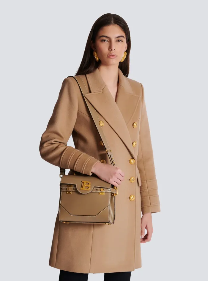 Balmain Handbags Women Calfskin BBuzz 23 Bag Brown