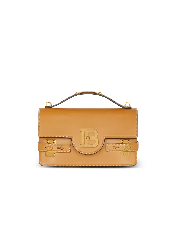 Balmain Handbags Women Smooth Leather BBuzz Shoulder 24 Bag Brown