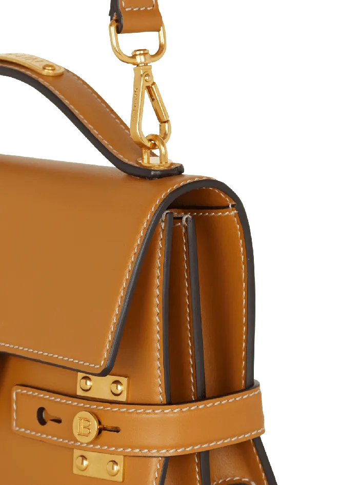 Balmain Handbags Women Smooth Leather BBuzz Shoulder 24 Bag Brown