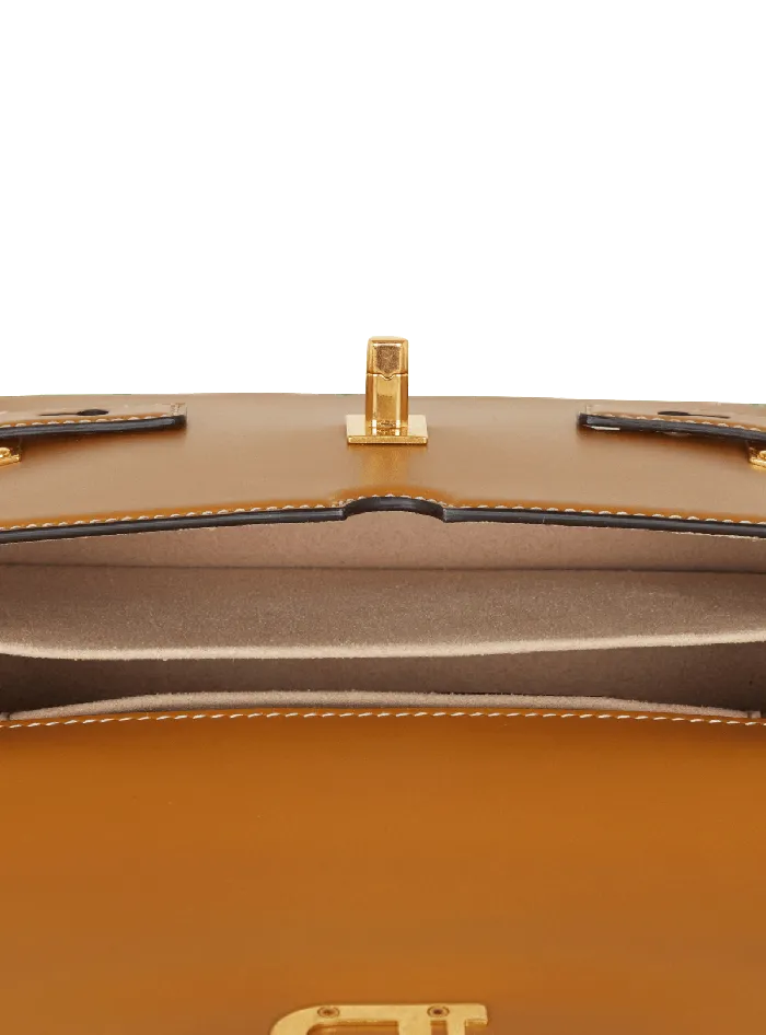 Balmain Handbags Women Smooth Leather BBuzz Shoulder 24 Bag Brown