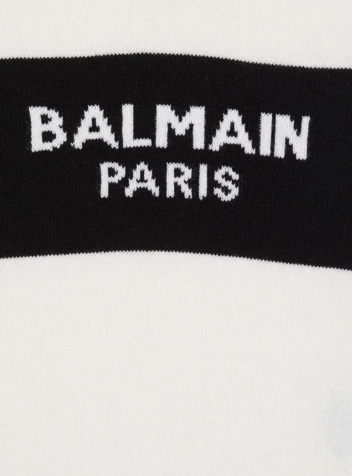 Balmain Kids Sleeveless Knitted Paris Jumper Black