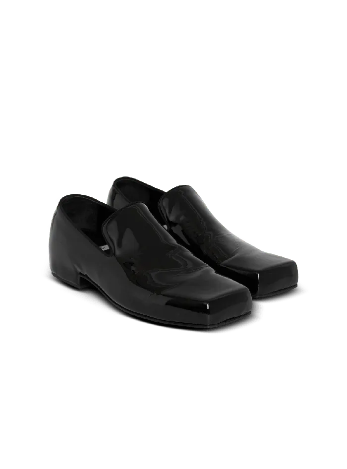Balmain Loafers Men Eden Patent Leather Loafers Black