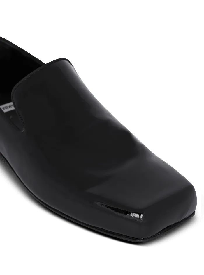 Balmain Loafers Men Eden Patent Leather Loafers Black