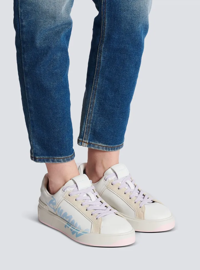 Balmain Sneakers Women BCourt Leather Sneakers White