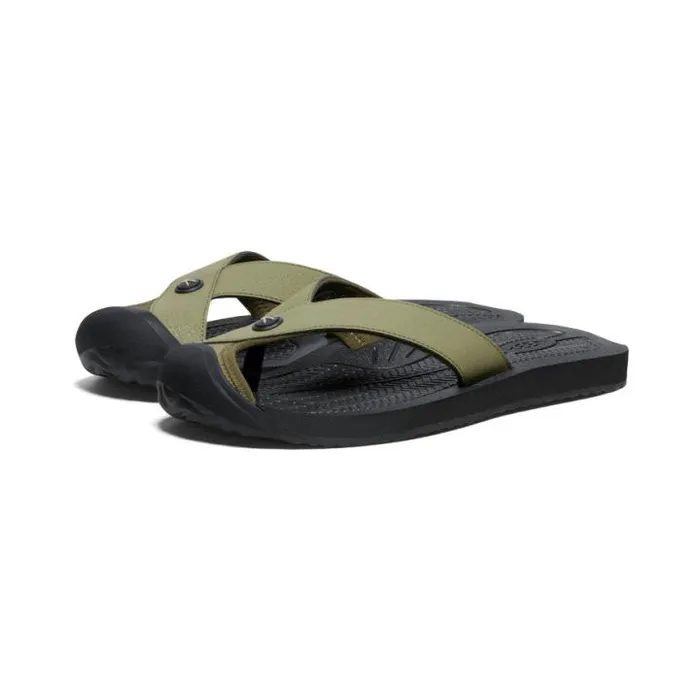 Barbados Martini OliveBlack Leather FlipFlop Men KEEN Sandals Barbados Martini OliveBlack Leather FlipFlop Men KEEN Sandals