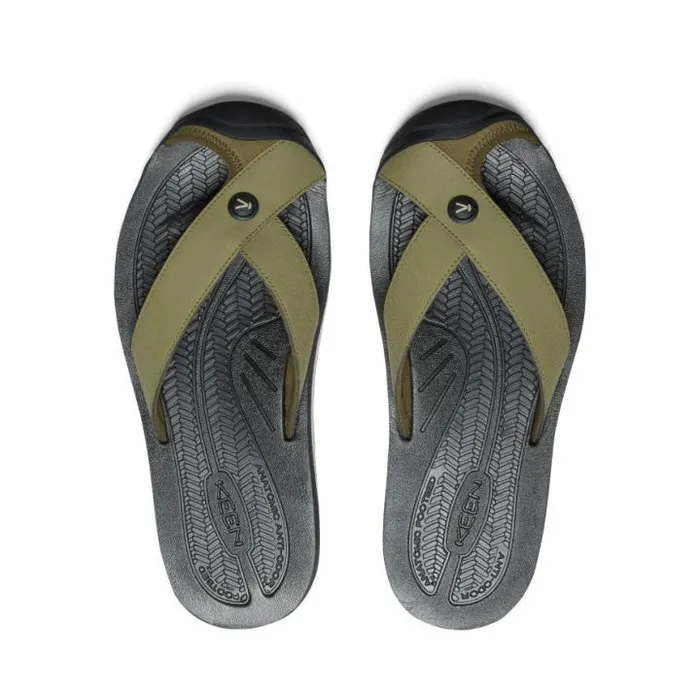 Barbados Martini OliveBlack Leather FlipFlop Men KEEN Sandals Barbados Martini OliveBlack Leather FlipFlop Men KEEN Sandals