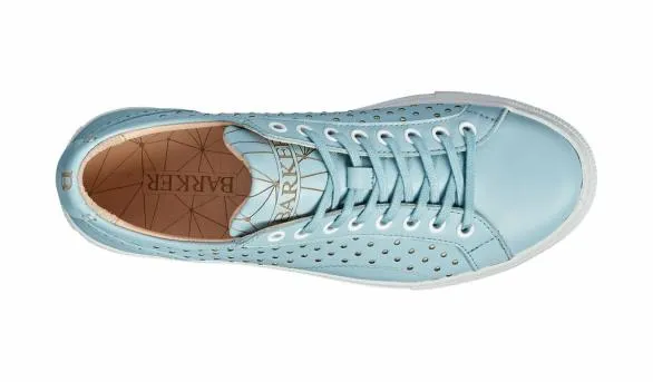 Barker Shoes Isla 8211 Pale Blue Calf Studs Rubber Cup Sole Women Sneaker Pale Blue Calf Studs Rubber Cup Sole Women Sneaker Womens