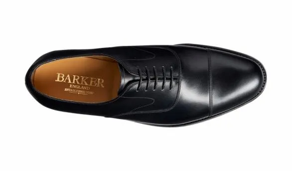 Barker Shoes Malvern 8211 Black Calf Oxford Black Calf Oxford Mens