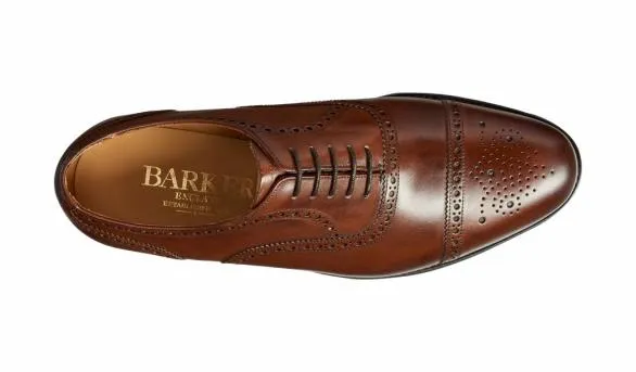 Barker Shoes Mirfield 8211 Dark Walnut Calf Oxford Dark Walnut Calf Oxford Mens
