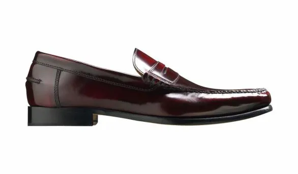 Barker Shoes Newington 8211 Burgundy HiShine Burgundy Hishine Mens